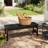 Outdoor bench, garden bench, courtyard bench, terrace bench, black