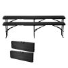 Plastic Folding Bench, 6 ft Portable Bench for Outdoor Picnic Party Camping Dining