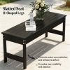 Outdoor bench, garden bench, courtyard bench, terrace bench, black