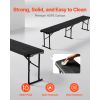 Plastic Folding Bench, 6 ft Portable Bench for Outdoor Picnic Party Camping Dining