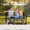 Outdoor Bench, 50 inches Metal Garden Bench for Outdoors, 550 lbs Load Capacity Bench, Outdoor Garden Park Bench with Backrest and Armrests