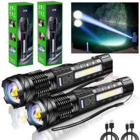 Rechargeable LED Flashlight Zoomable Tactical Torch Police Super Bright Work Light Lamp 3 Light USB Charging Must Provide A Hazardous Materials Shippi