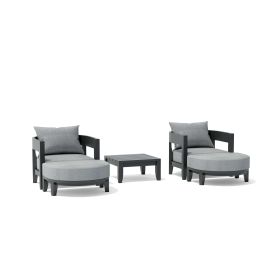 SET-172-AL 5-PC CORONADO ALUMINUM DEEP SEATING SET