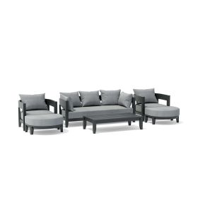 SET-171-AL 6-PC CORONADO ALUMINUM DEEP SEATING SET