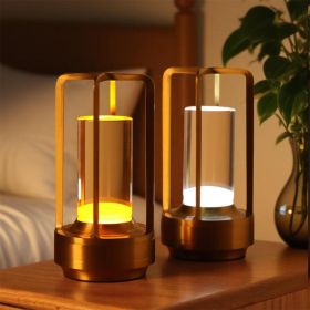 2pcs Portable Touch Control Table Lamp With 5000mAh Battery, 3-Color Stepless Dimming Cordless LED Light For Bedroom Camping Restaurant Bar Indoo (Option: 2Pcs)