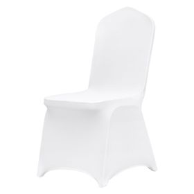 Stretch Spandex Folding Chair Covers, Universal Fitted Chair Cover, Removable Washable Protective Slipcovers, for Wedding, Holiday, Banquet, Part (Color: White, Quantity: 30 pcs)
