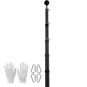25FT Telescoping Flag pole Kit, Heavy Duty Aluminum Alloy in Ground Flag Poles for Outside, 3 Display Modes Flagpole with 3x5 American Flag (Type: Telescopic, Height: 25 feet)