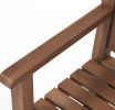 Large 3-Seater Outdoor Wooden Garden Bench 59 Inch with Backrest for Patio Furniture