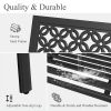 Outdoor Garden Bench with Anti-Rust Metal Powder Coated Frame, Patio Bench for Front Porch Park